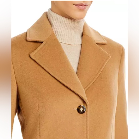 Calvin Klein Single Breasted Cashmere Wool Blend Reefer Coat - Picture 9 of 10